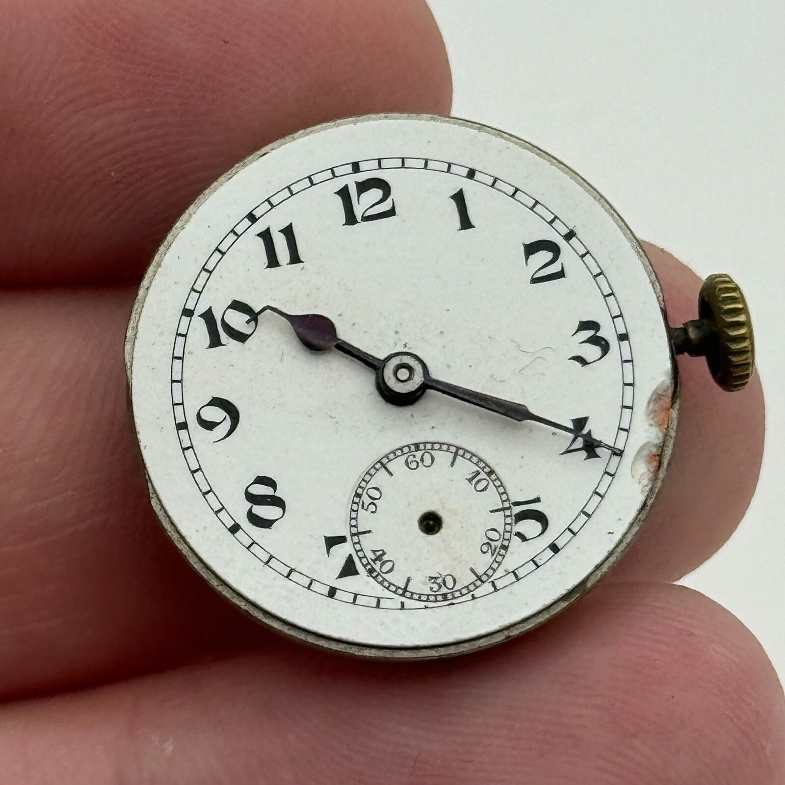 23.6mm Running Unidentified High Grade Trench Watch Movement Manual Wind PARTS