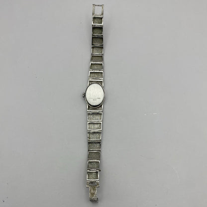 17mm RUNS BUT STOPS Vintage Limit Beautiful Ladies Silver Tone Bark Affect Watch