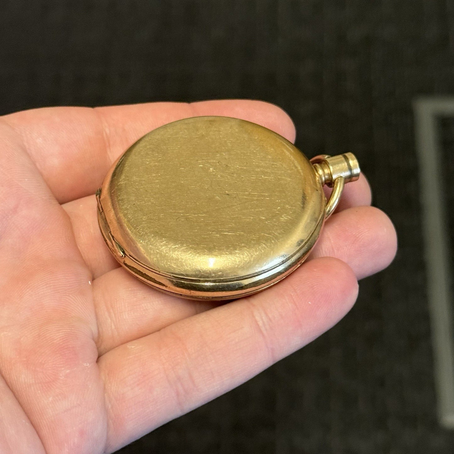 16S Waltham Bond St Model 1888 10ct Gold Plate Open Face Pocket Watch TO RESTORE