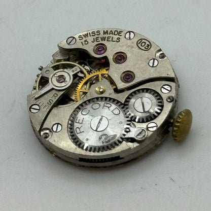 19.7mm Running H Samuel Record Cal 103 Manual Wind Watch Movement PARTS SPARES