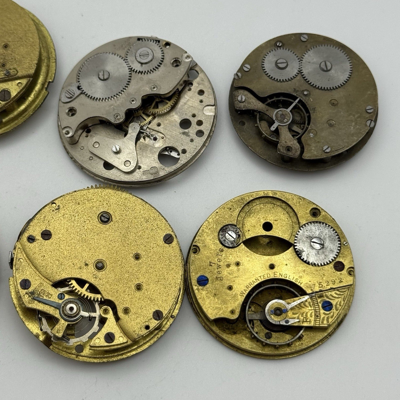 Bundle Mixed Antique / Vintage Pocket Watch Movements Joblot PARTS REPAIR SPARES