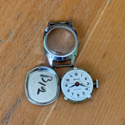 Vintage Groville Shockproof Made In UK Sweep Manual Wind Watch PARTS / REPAIR
