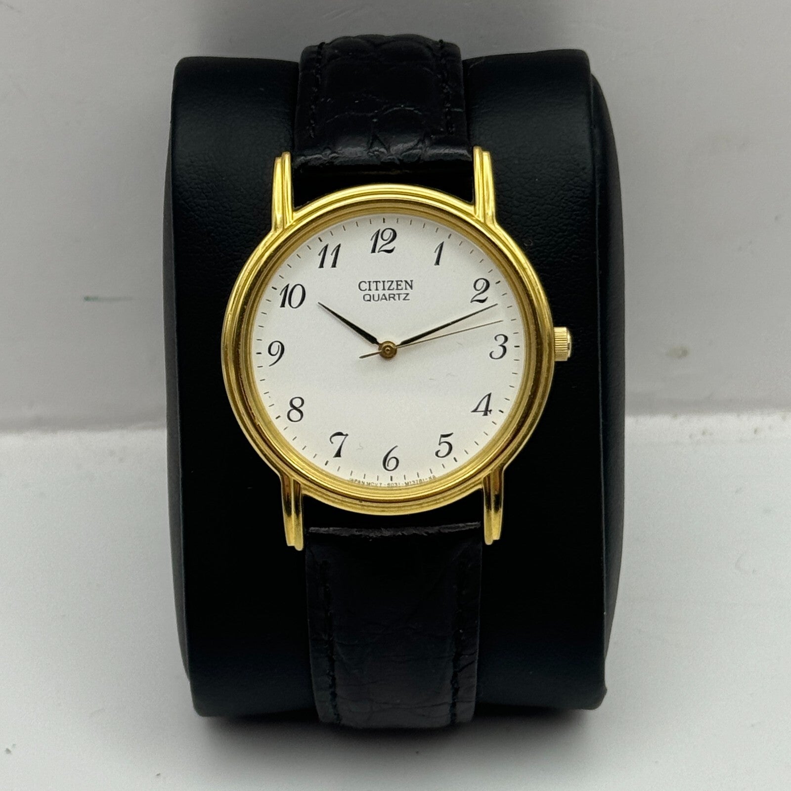 33mm Working Citizen 6031-S018161 White Dial Quartz Watch New Battery 9 Inches