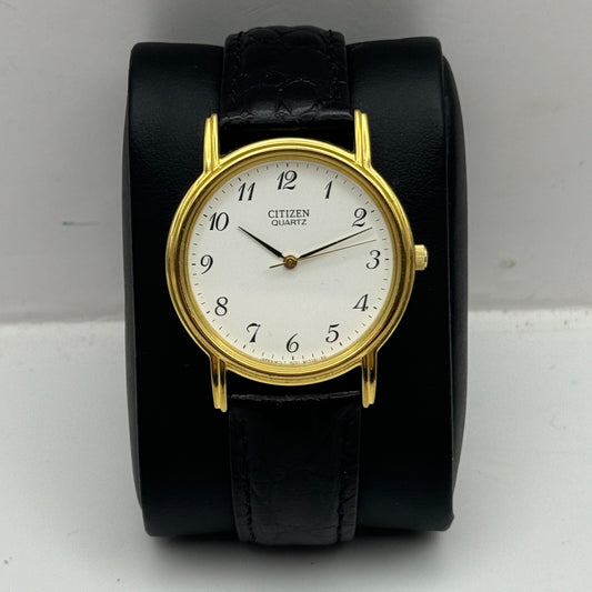 33mm Working Citizen 6031-S018161 White Dial Quartz Watch New Battery 9 Inches