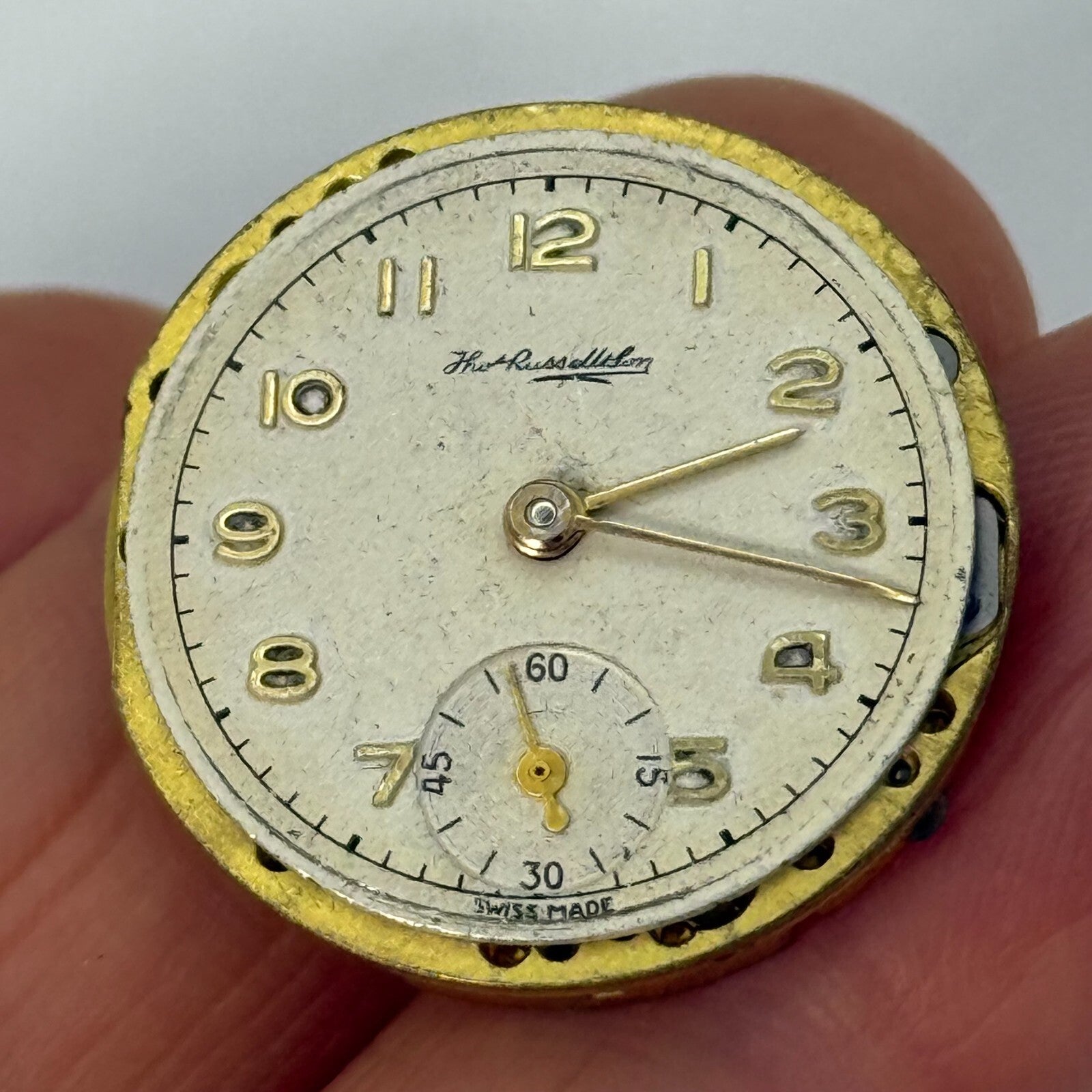 23.2mm Vintage Thomas Russell & Son Sub Second Manual Wind Watch Movement PARTS