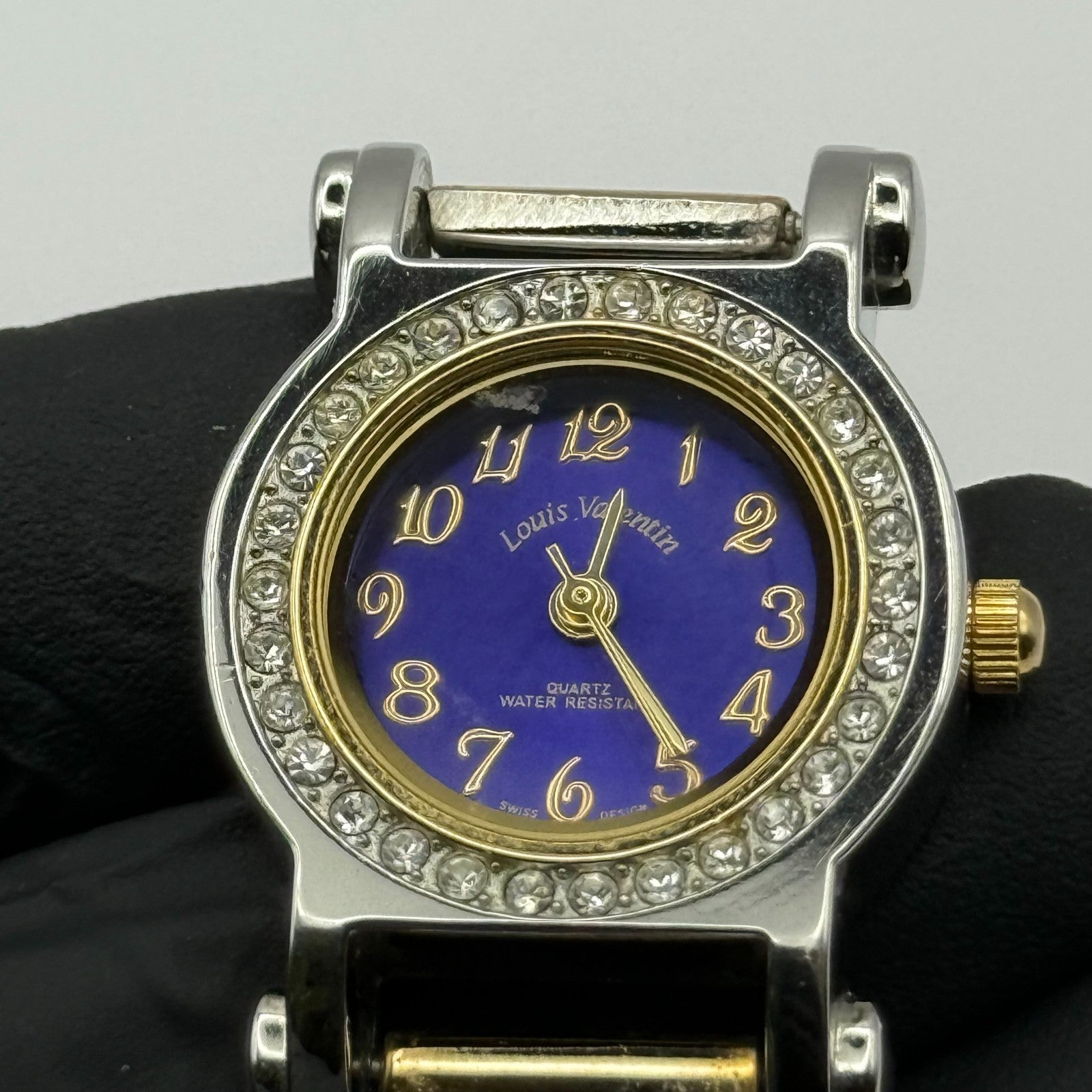 Louis Valentin Swiss Design Ladies Quartz Watch Two Tone Bracelet Working 23mm