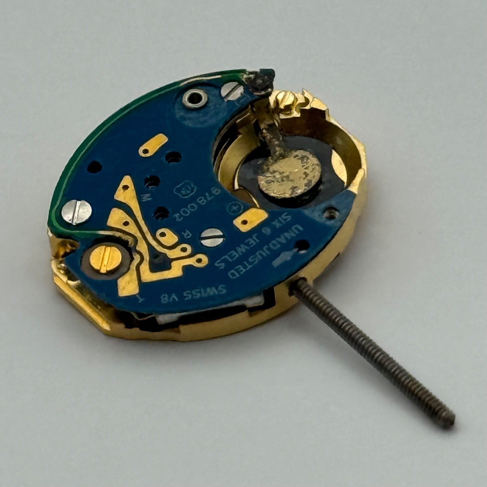 ETA 978.002 Quartz Watch Movement Incomplete Swiss Ladies Vintage Parts Repair