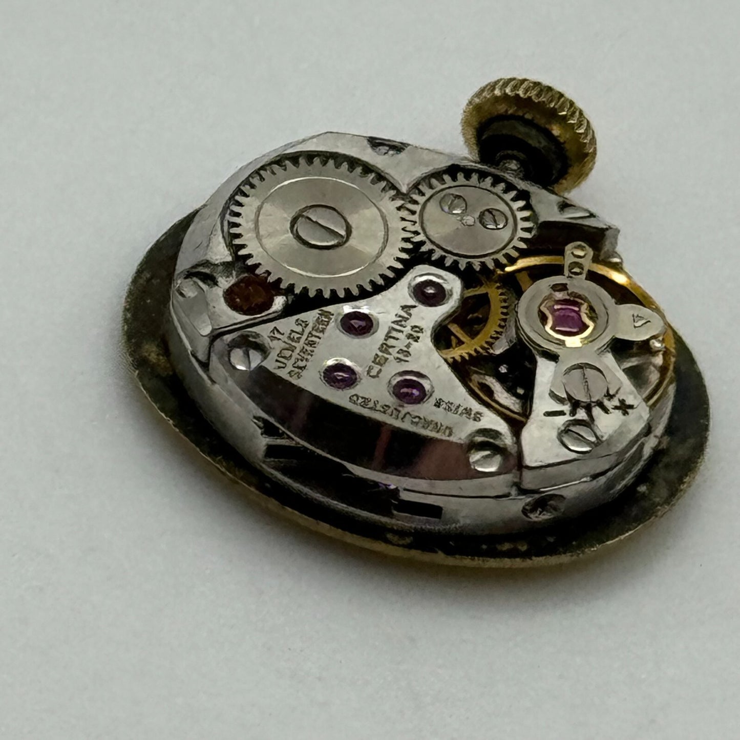 13mm Ladies Certina 13-20 Balance Ok Manual Wind 17 Jewels Watch Movement PARTS