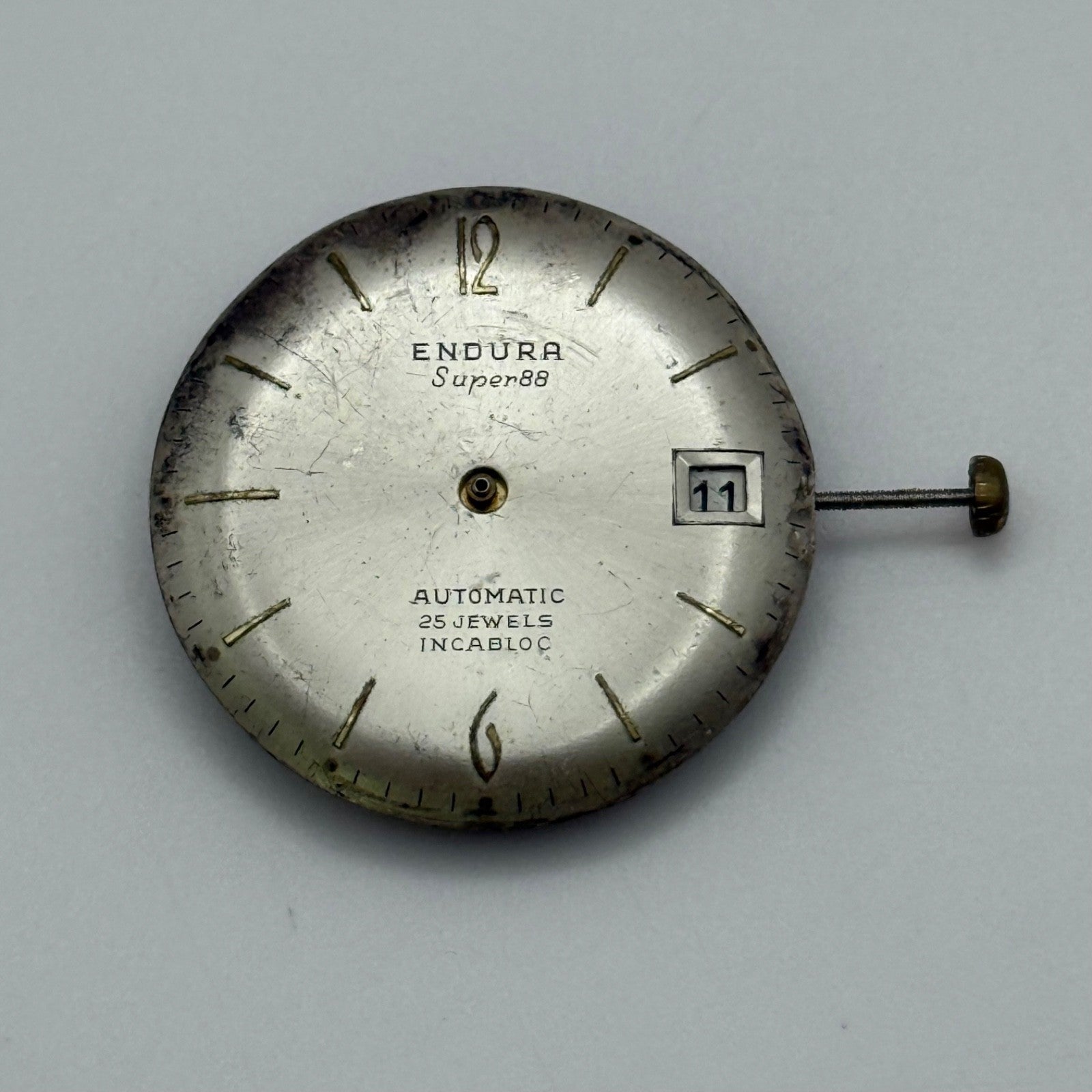 Kasper 1451 Automatic Watch Movement Vintage For Parts Or Repair 25.9mm