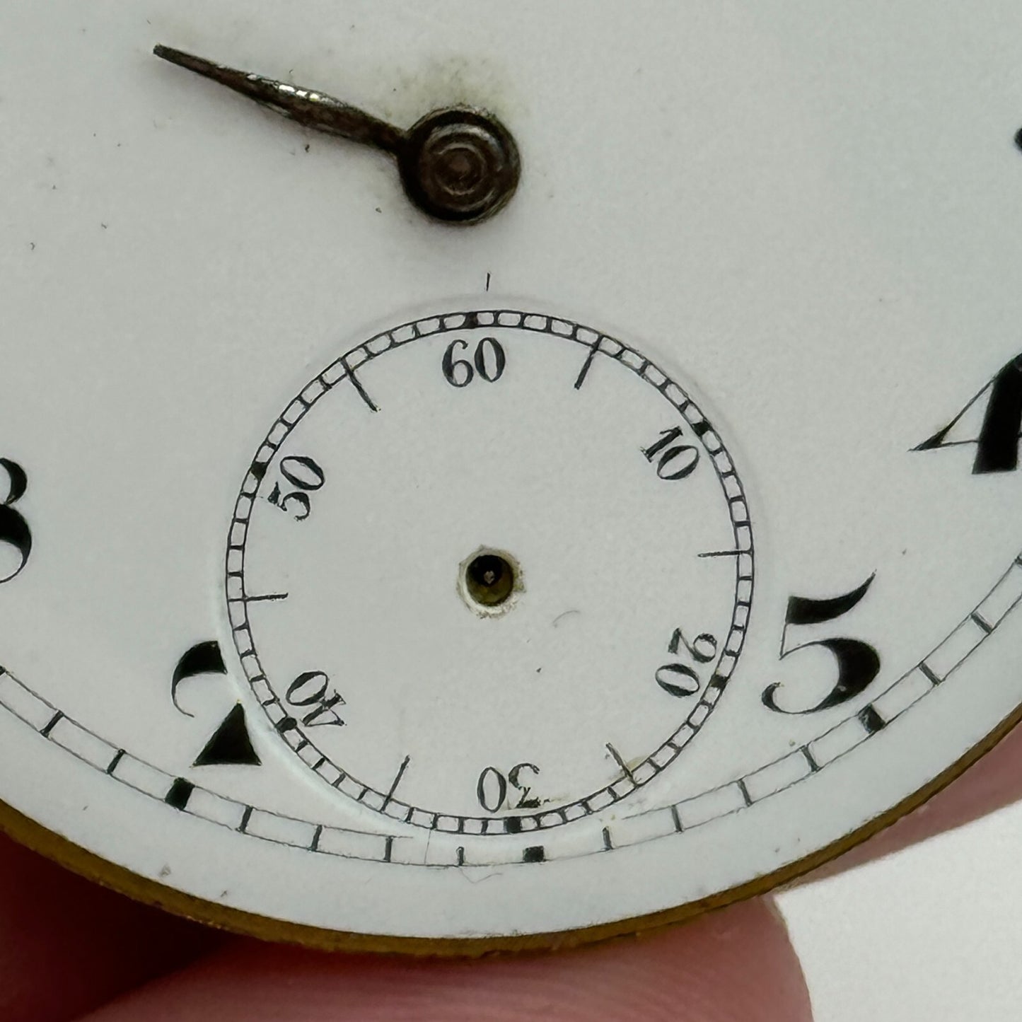 42.7mm Unidentified Swiss Sub Seconds Open Face Pocket Watch Movement PARTS