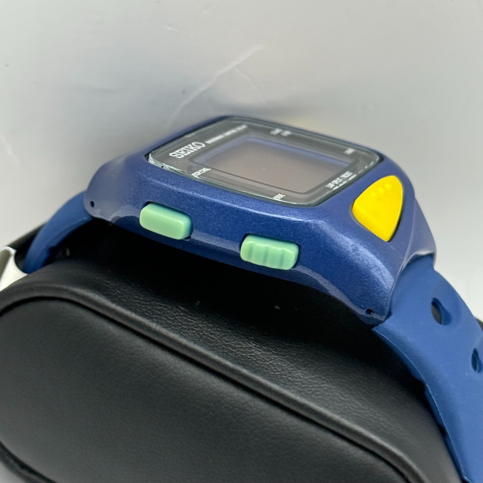 Seiko Super Runners Men's Blue Sports Radio Solar Quartz Watch 47mm PARTS REPAIR