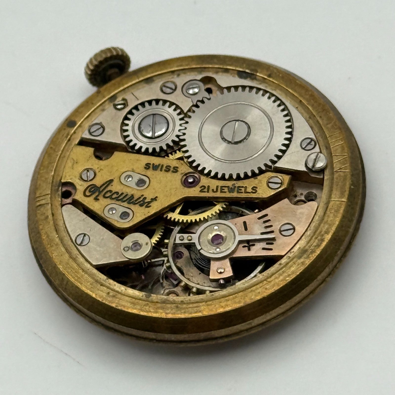 AS 1002 984 Watch Movement Accurist Manual Wind Vintage Parts Repair 29.8mm