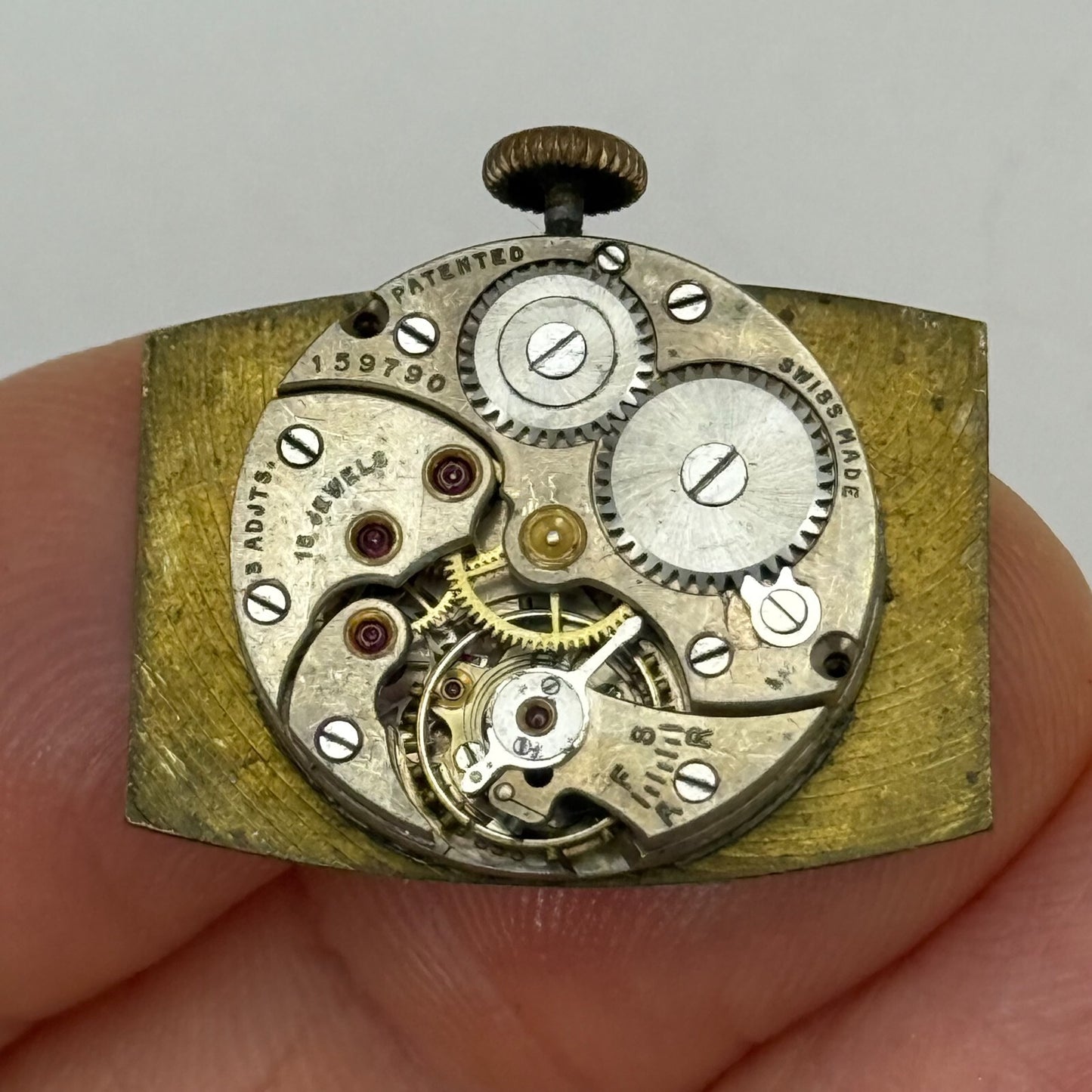 18.5mm Vintage Cyma Tavannes 836 Swiss Manual Wind Watch Movement PARTS REPAIR