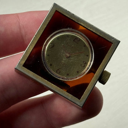 32mm Vintage Square Lucerne Acrylic Case EB 8461 Manual Wind Swiss Watch - PARTS