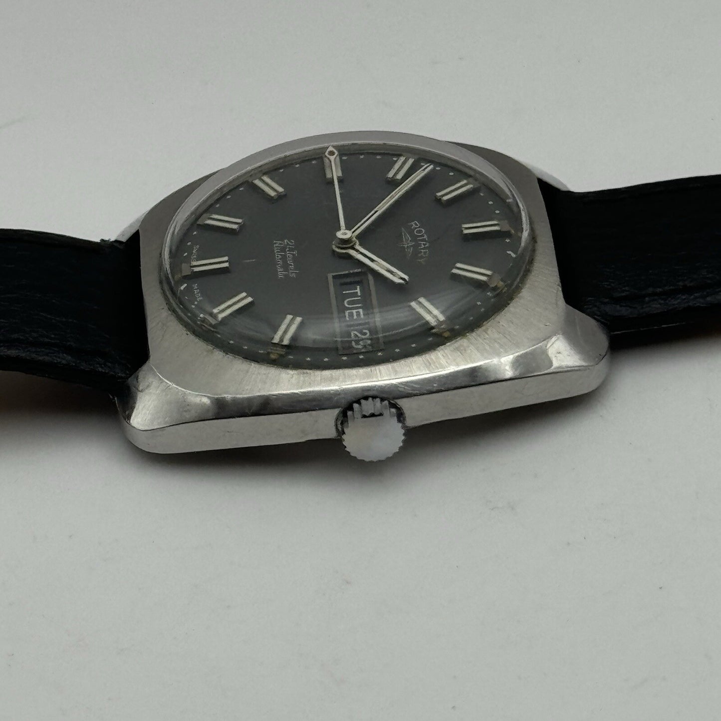 36mm Men’s Rotary Automatic AS 1916 Sweep Seconds Day Date Watch TO RESTORE