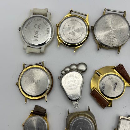Bundle Of 16 Quartz Watches Modern / Vintage Untested Parts / Repair / Crafts