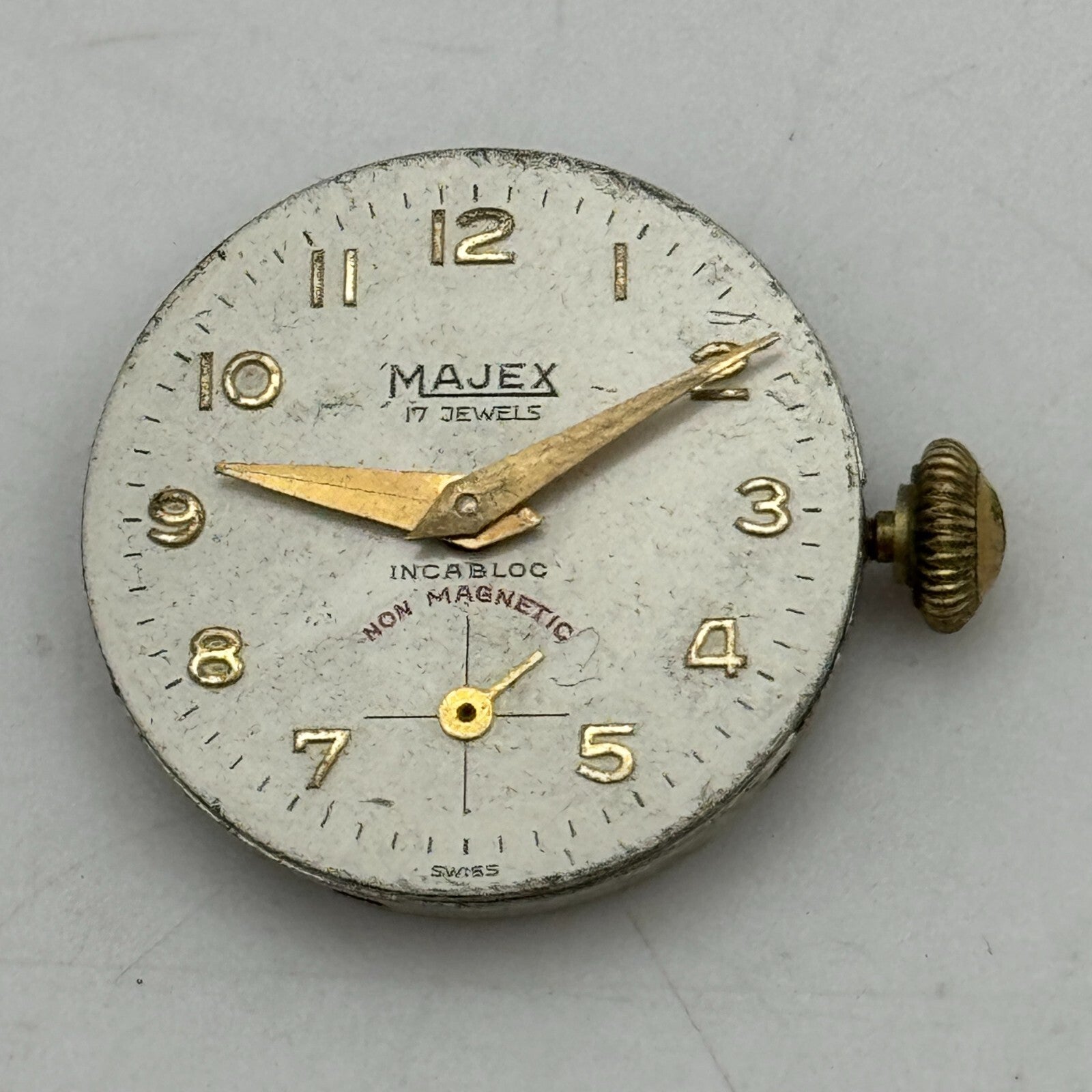19.6mm Majex UT Unitas 6360 Runs Shortly Manual Wind Swiss Watch Movement PARTS