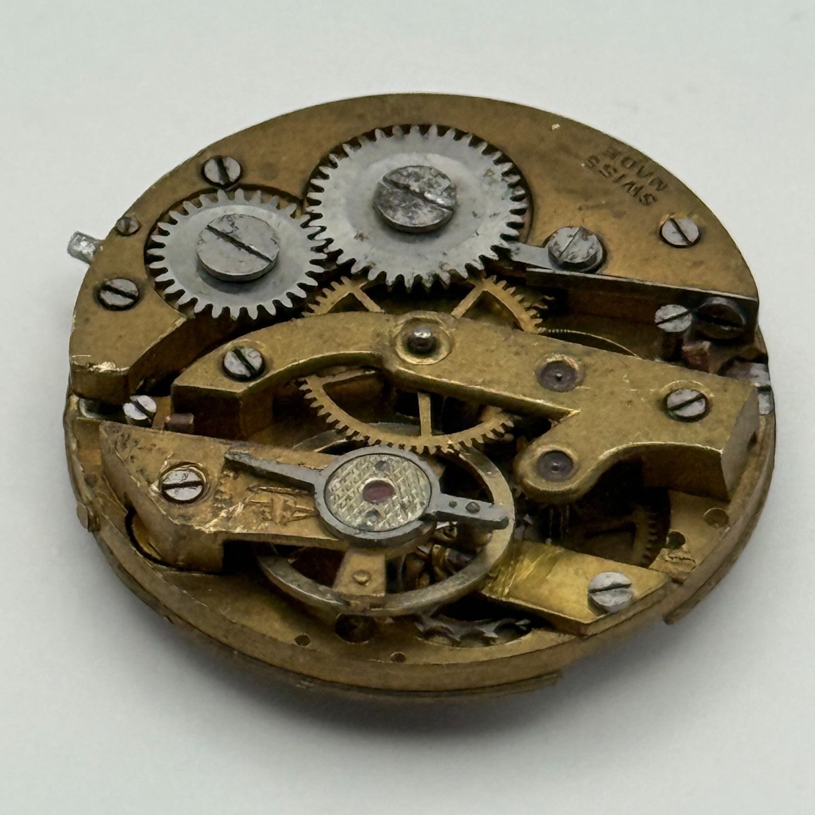 AS A Schild Antique Watch Movement Manual Wind Vintage Swiss Parts Repair 24.7mm