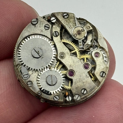 23.7mm Unidentified Swiss Porcelain Dial Trench Watch Movement Manual Wind PARTS