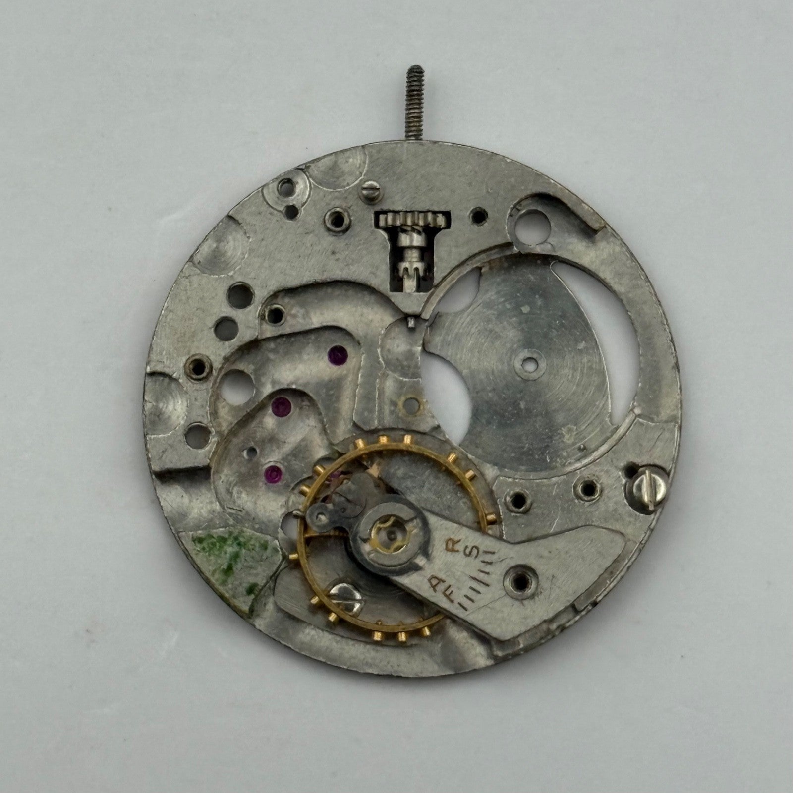 FHF 71 Watch Movement Manual Wind Vintage Swiss Incomplete Parts Repair 25.9mm