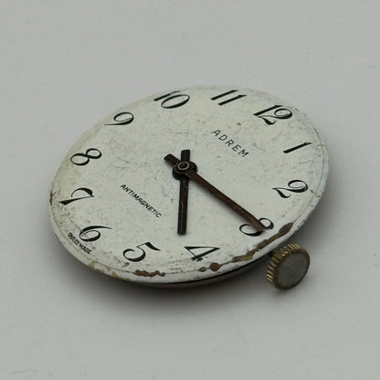 26.9mm Men's Adrem EB 8800 Manual Wind Watch Movement Swiss Vintage PARTS SPARES