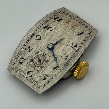 Art Deco 15 Jewels Swiss Sub Seconds Watch Movement Manual Wind Parts 19.6mm