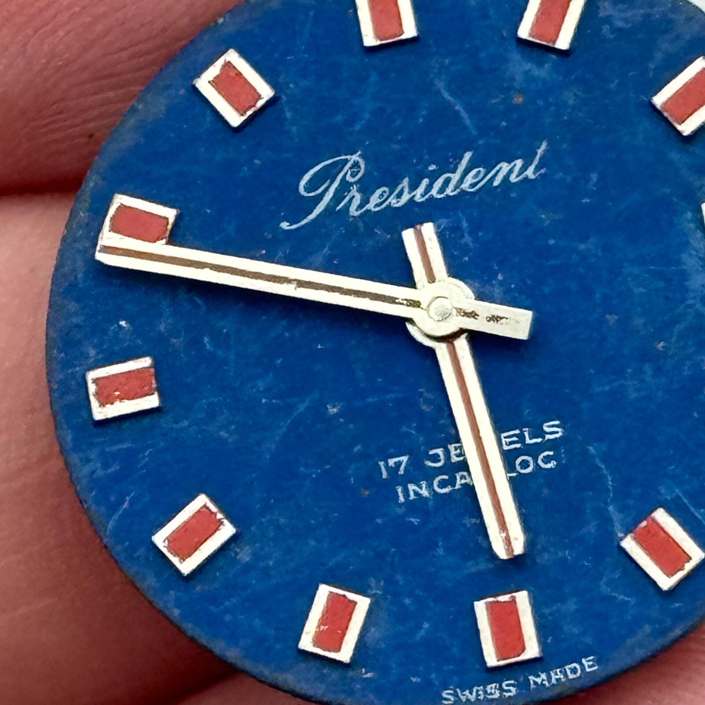 23.6mm Peseux P 7046 President Manual Wind Watch Movement Swiss Vintage PARTS
