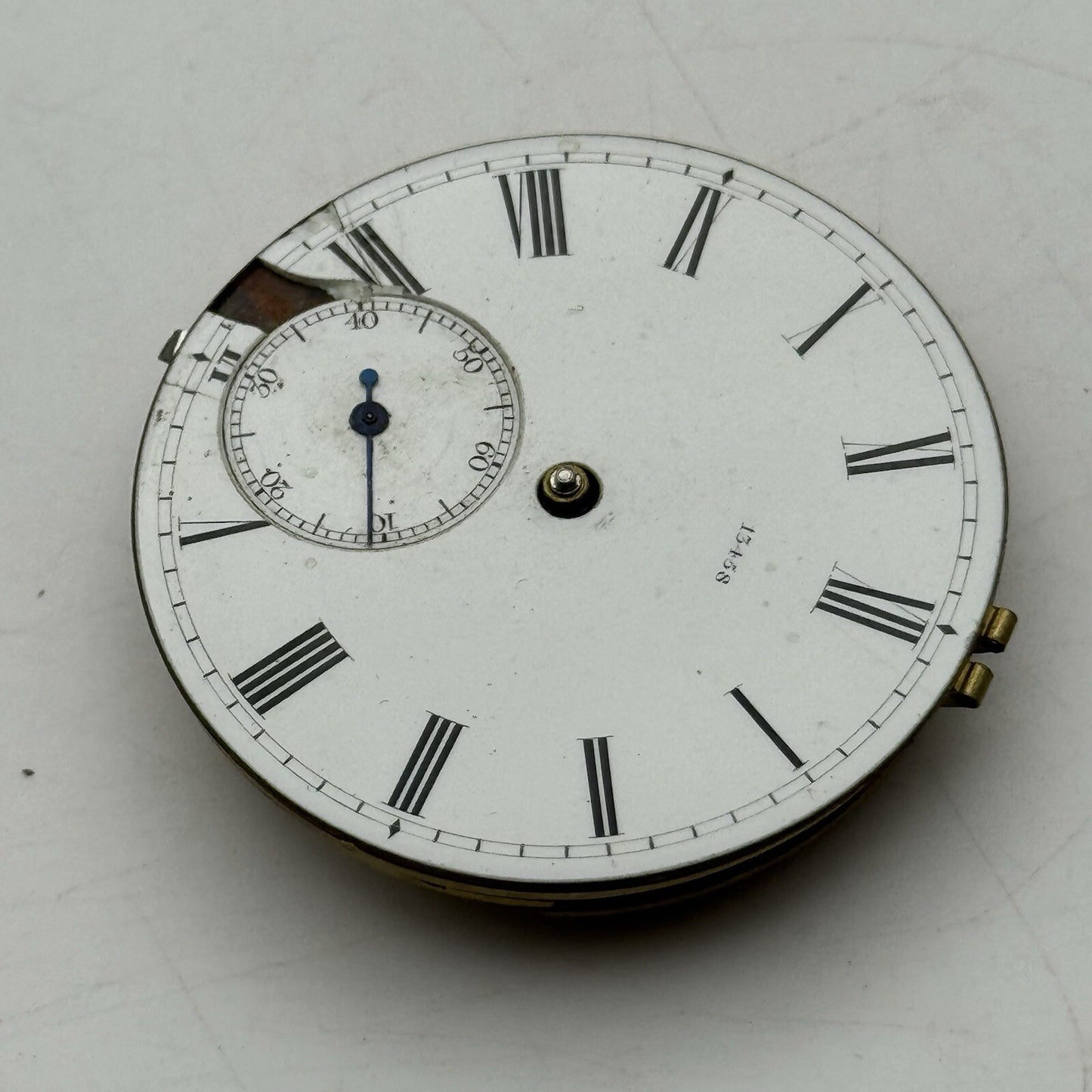 41.3mm Key Wound Goldsmiths Alliance London Pocket Watch Movement FOR PARTS