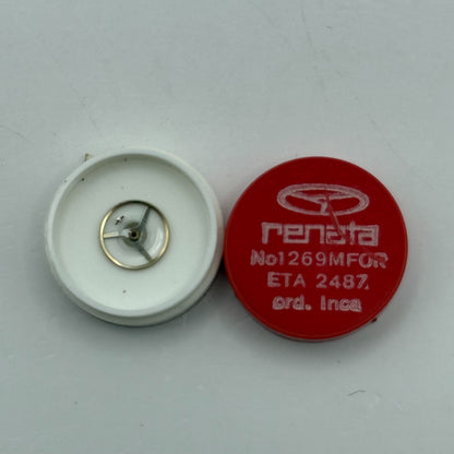 ETA 2487 Balance Wheel Complete And Spring Ord + Inca Watch Movement Parts 