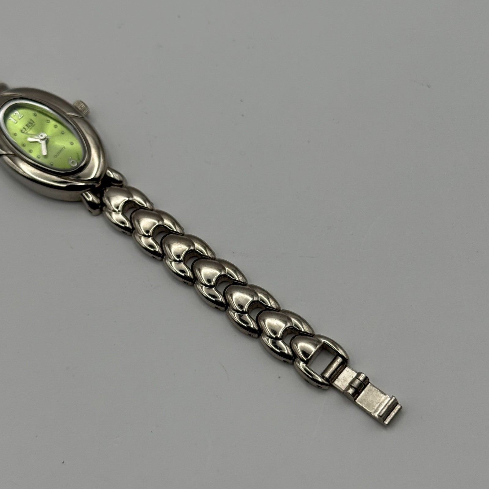 Censi Collection Tiempo Ladies Quartz Watch Silver Tone Chain-Link Working 18mm