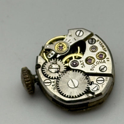 Bulova 5AT Ladies Manual Wind Watch Movement Vintage Swiss PARTS REPAIR 13mm