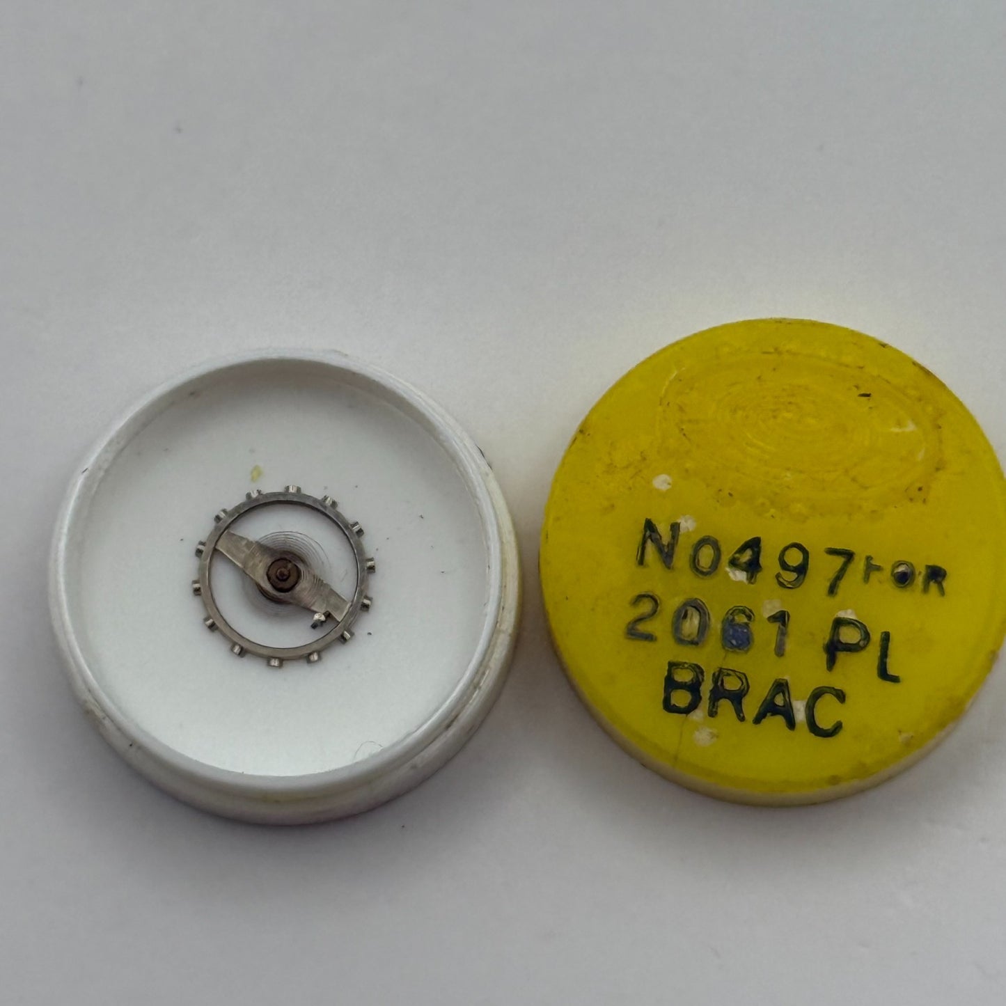 BRAC 2061 Balance Wheel Complete And Spring PL 497 Watch Movement Parts NOS