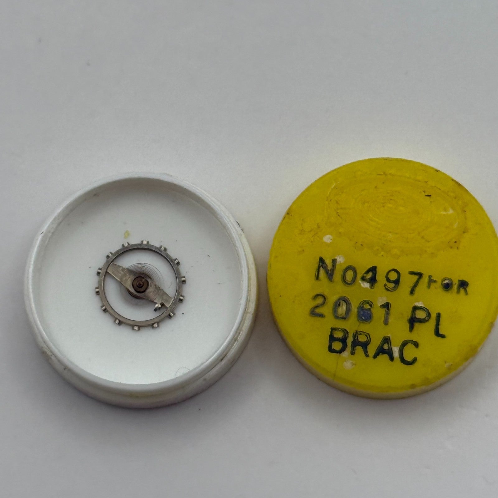 BRAC 2061 Balance Wheel Complete And Spring PL 497 Watch Movement Parts NOS