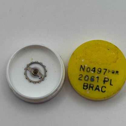BRAC 2061 Balance Wheel Complete And Spring PL 497 Watch Movement Parts NOS