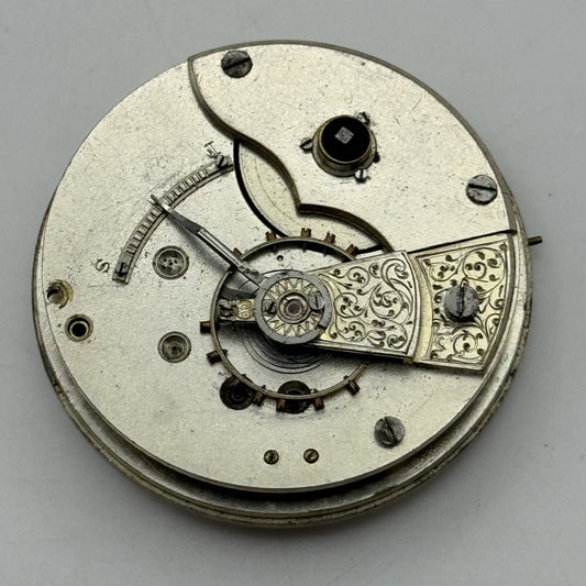 45.7mm H Samuel Fleurier Pocket Watch Movement + 1 Hand + Dial For Parts Repair