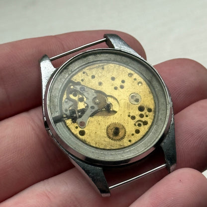 33mm Vintage Unidentified Manual Wind Watch PARTS / REPAIR / RESTORATION