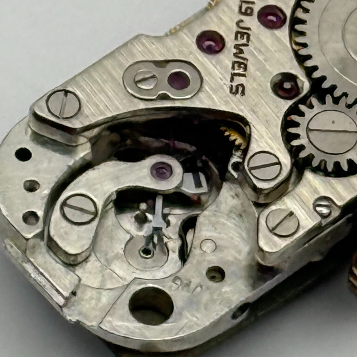 Citizen 9407 Parashock Baguette Watch Movement Manual Wind Vintage Parts 10.2mm