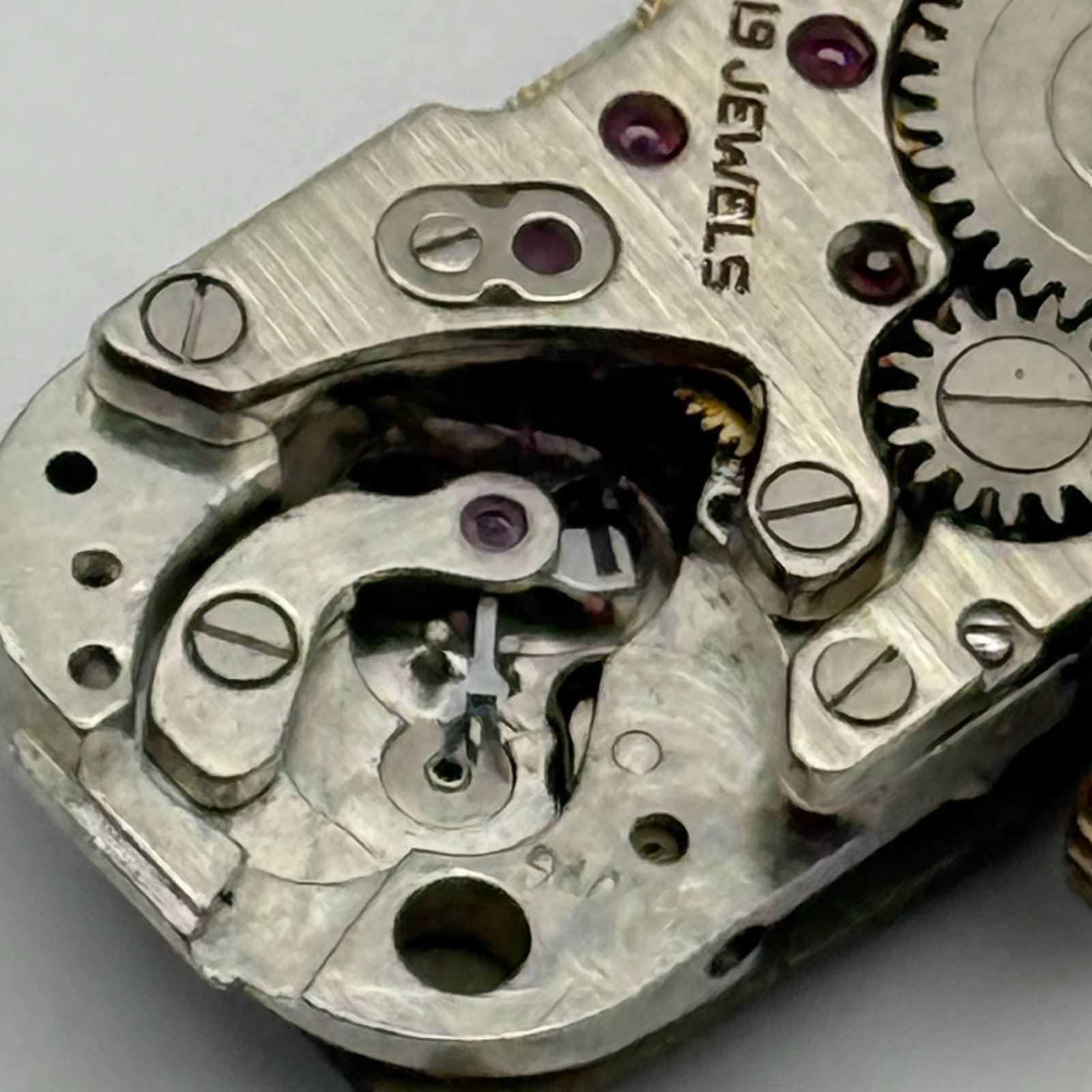 Citizen 9407 Parashock Baguette Watch Movement Manual Wind Vintage Parts 10.2mm