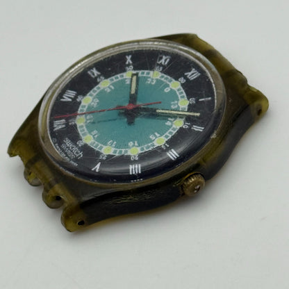 33mm Vintage 1992 Swatch Screw Driver 24 Hour Quartz Watch UNTESTED PARTS REPAIR