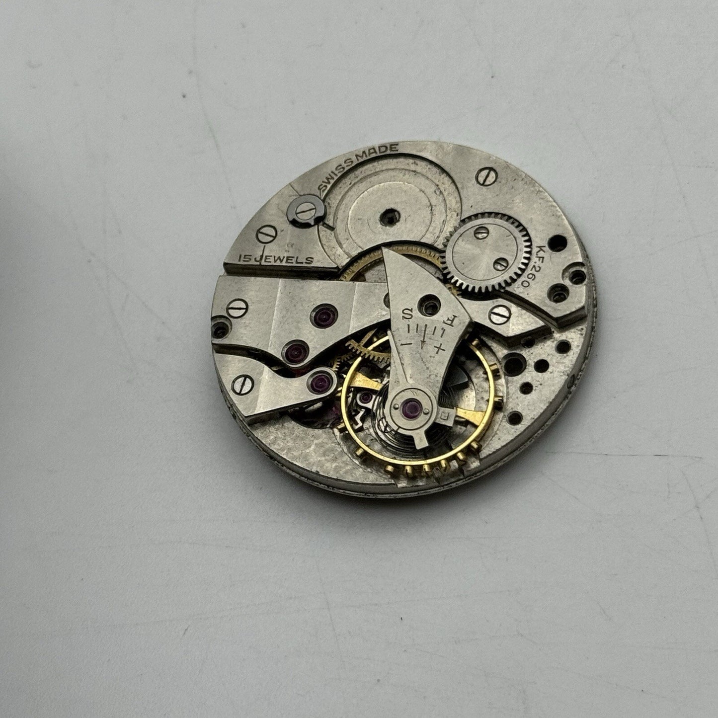 38.7mm Certina Kurth Freres KF 260 Pocket Watch Movement FOR PARTS Repair