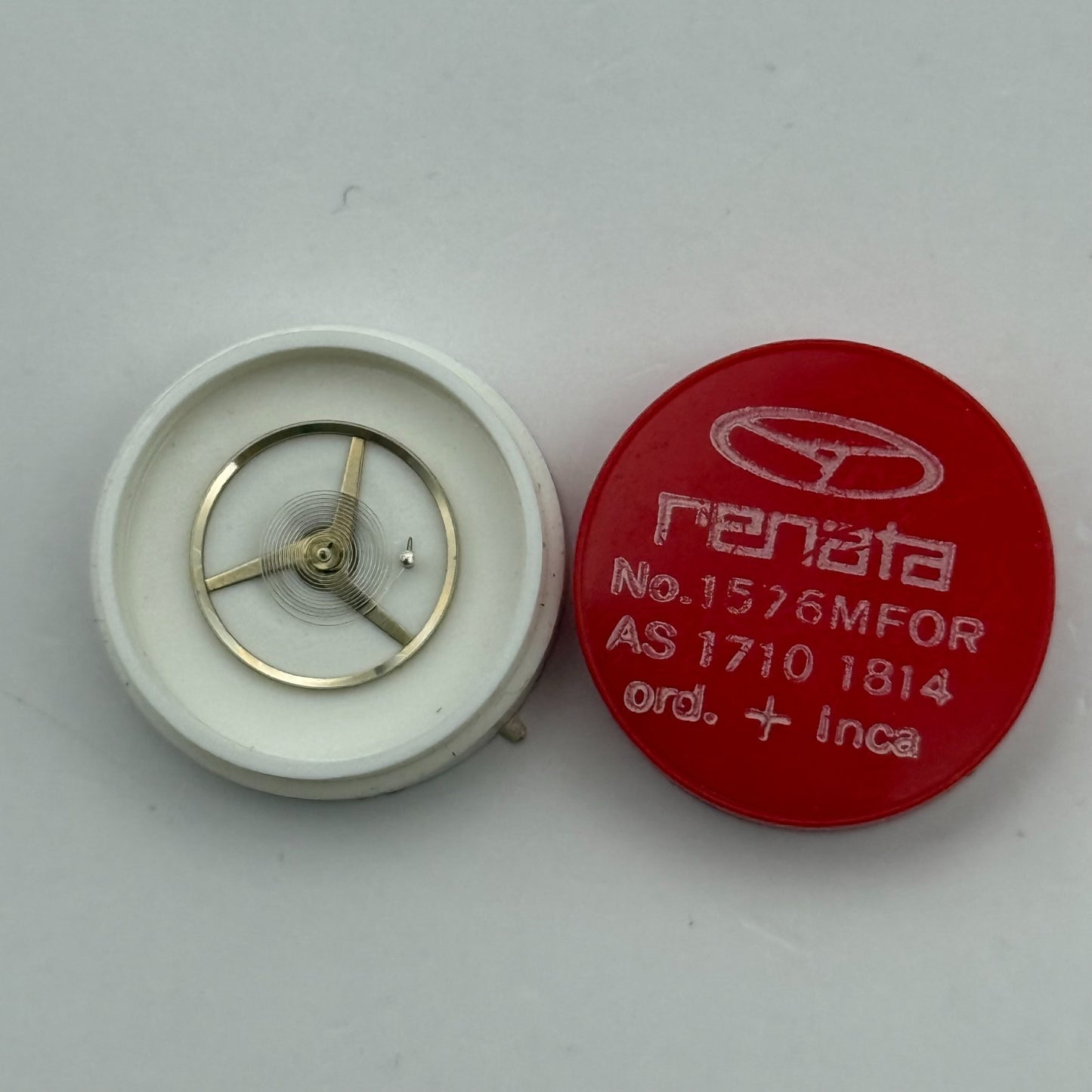 AS 1710 1814 Balance Wheel Complete And Spring Ord + Inca 1576 M Watch Parts NOS