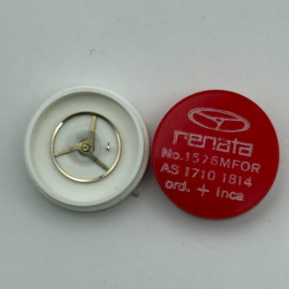 AS 1710 1814 Balance Wheel Complete And Spring Ord + Inca 1576 M Watch Parts NOS