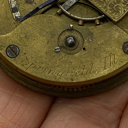 45.6mm Antique Key Wound Pocket Watch Movement PARTS