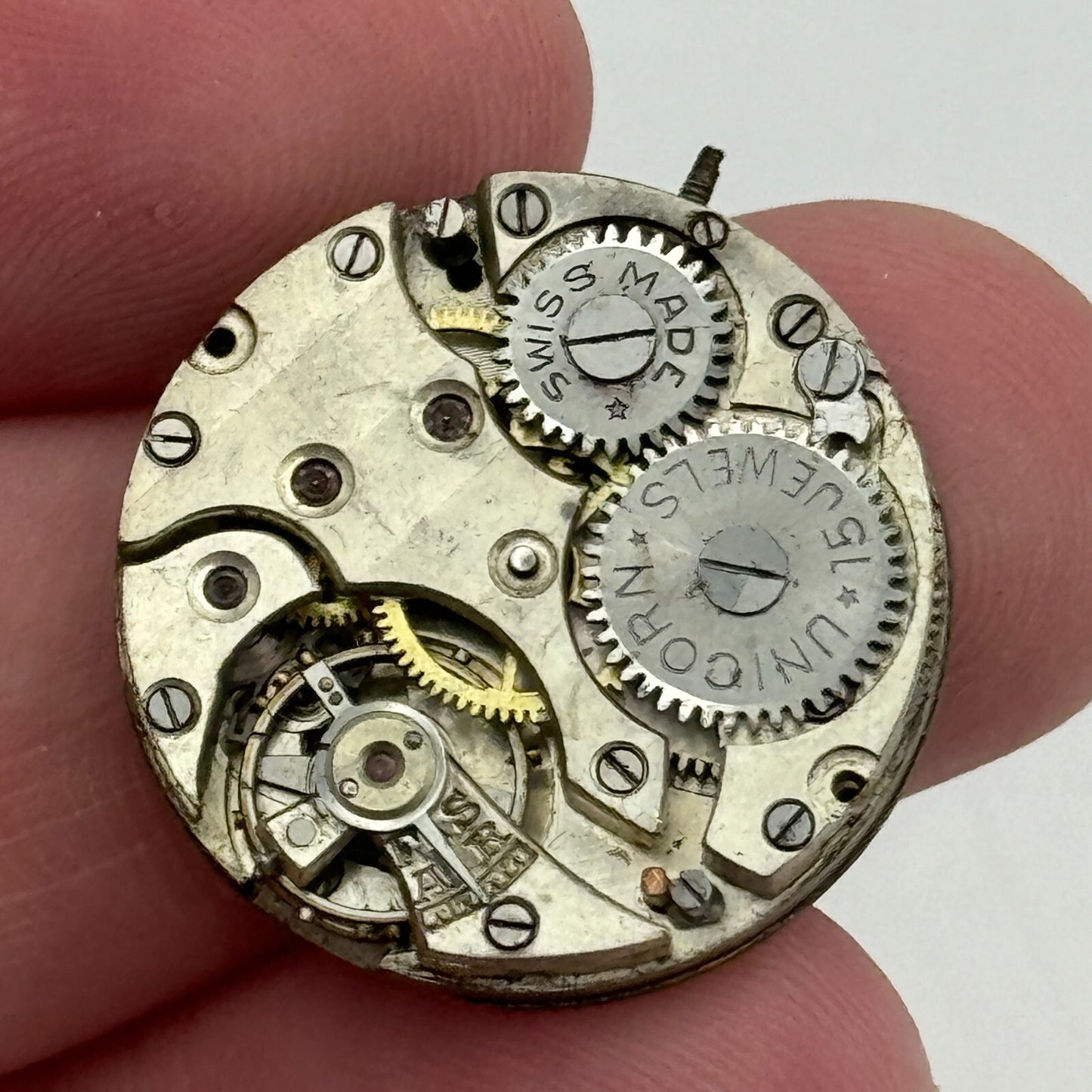 23.6mm Rolex Unicorn 15 Jewels Manual Wind Watch Movement Swiss Vintage PARTS