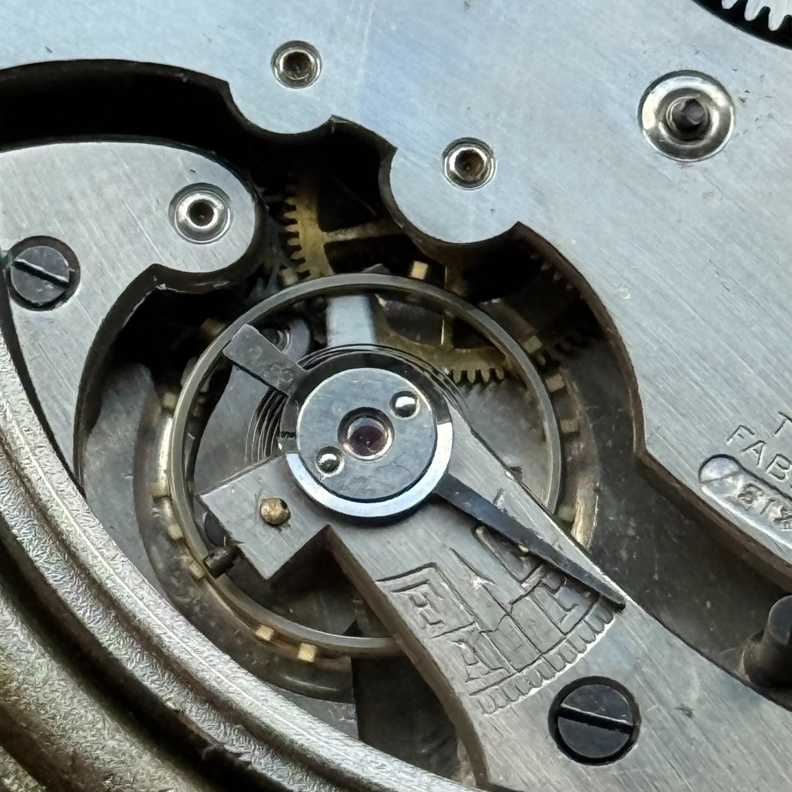 Vintage 8-Day Clock Square Unusual Metal Dore Fab Suisse 6 Jewels To Repair