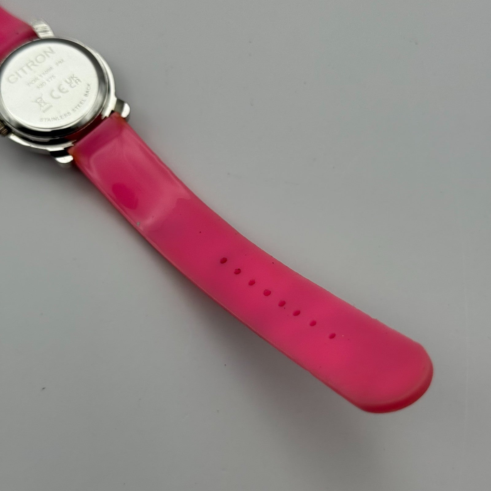 Citron Kids Quartz Watch Unicorn Print Strap Pink Dial Working 27mm New Battery