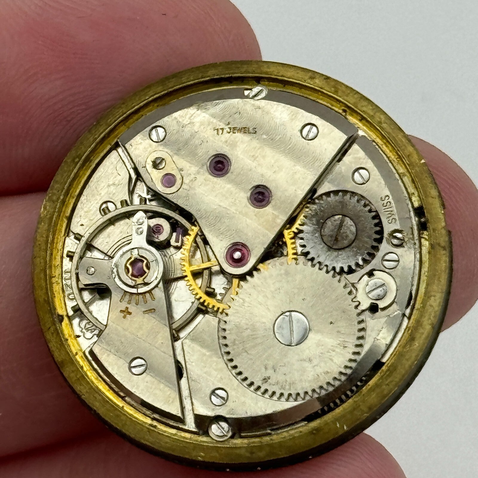 31mm Garrard ETA 1120 Balance Ok Manual Wind Watch Movement Swiss Vintage PARTS