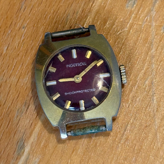 21mm Vintage Ingersoll Amida 562 Swiss 1 Jewel Manual Wind Watch PARTS / REPAIR