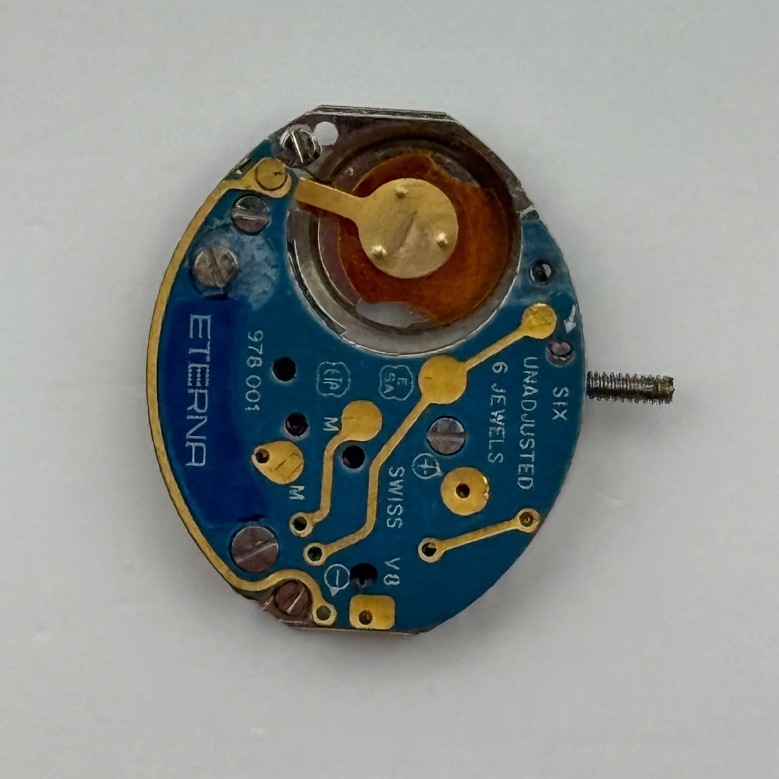 ETA 978.001 Eterna Quartz Watch Movement Incomplete Swiss Vintage Parts Repair