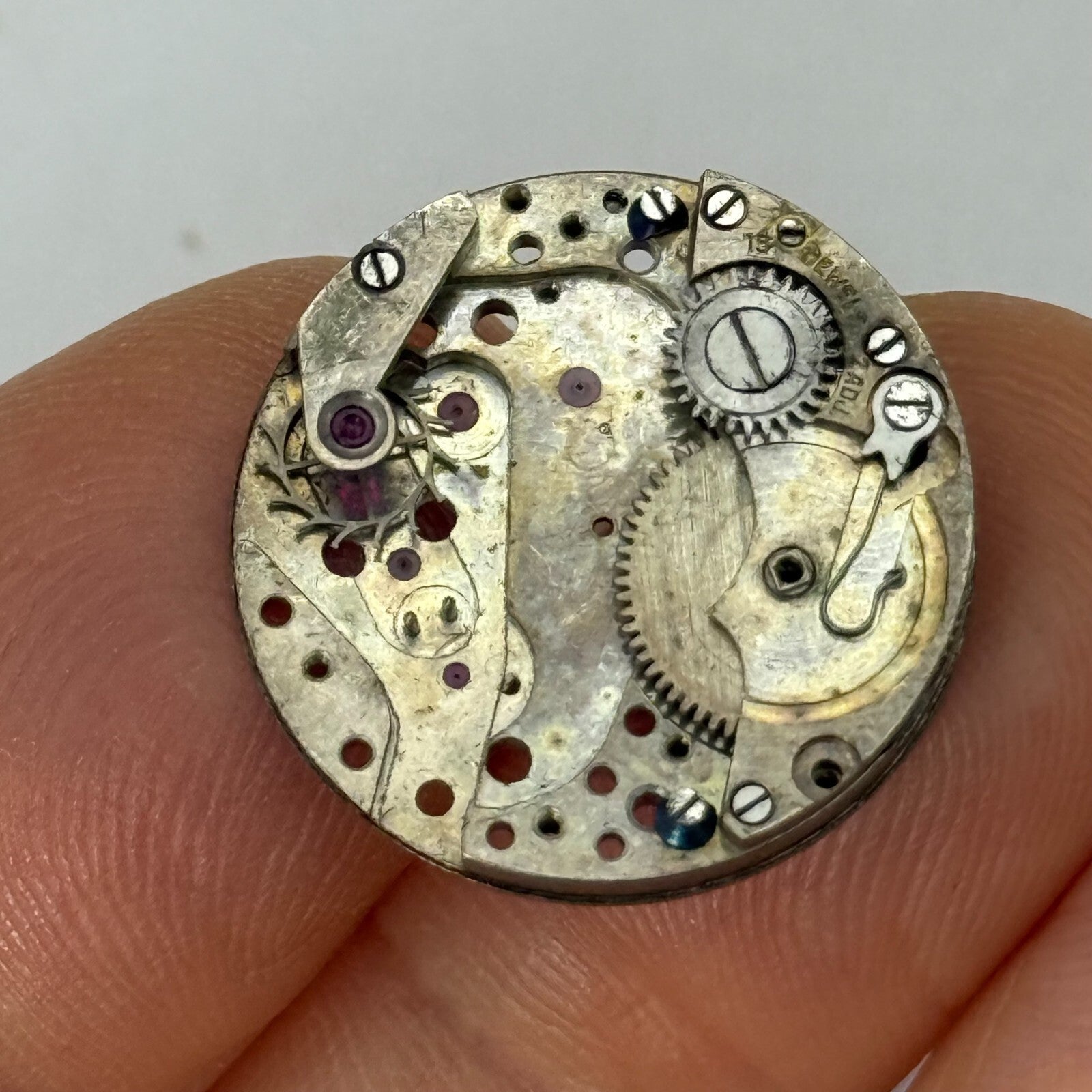 19.7mm Vintage AS 970 A Schild Partial Manual Wind Watch Movement PARTS REPAIR